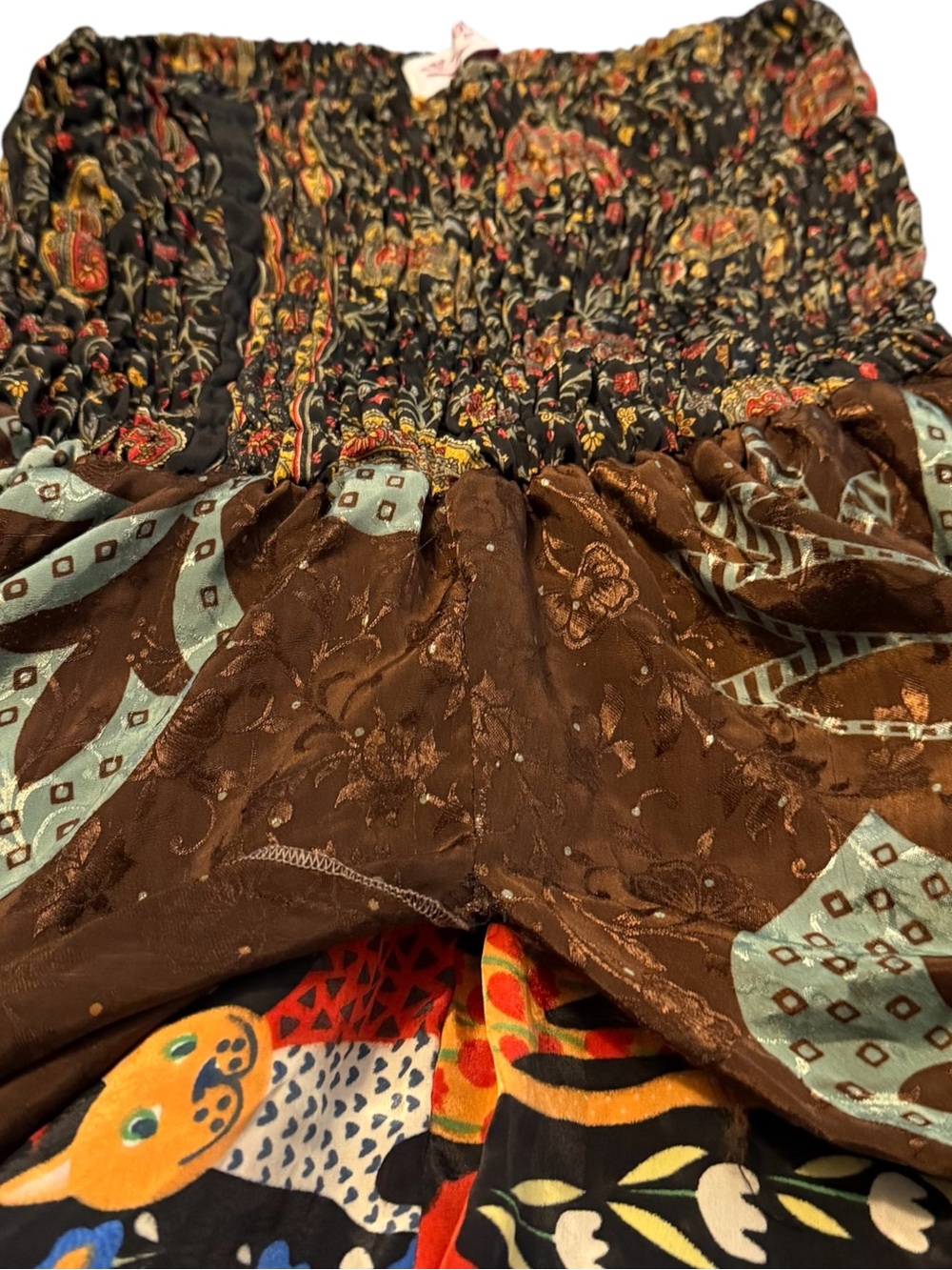 Paths of the Spirit ~ Multi-Patterned & Layered & Colored & Smocked Top